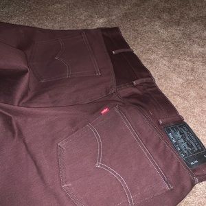 LEVI STRAUSS MENS MAROON JEANS w40 L34 STRAIGHT